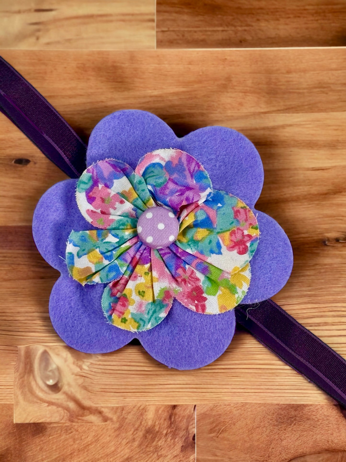 Purple Baby Daisy Baby Headband