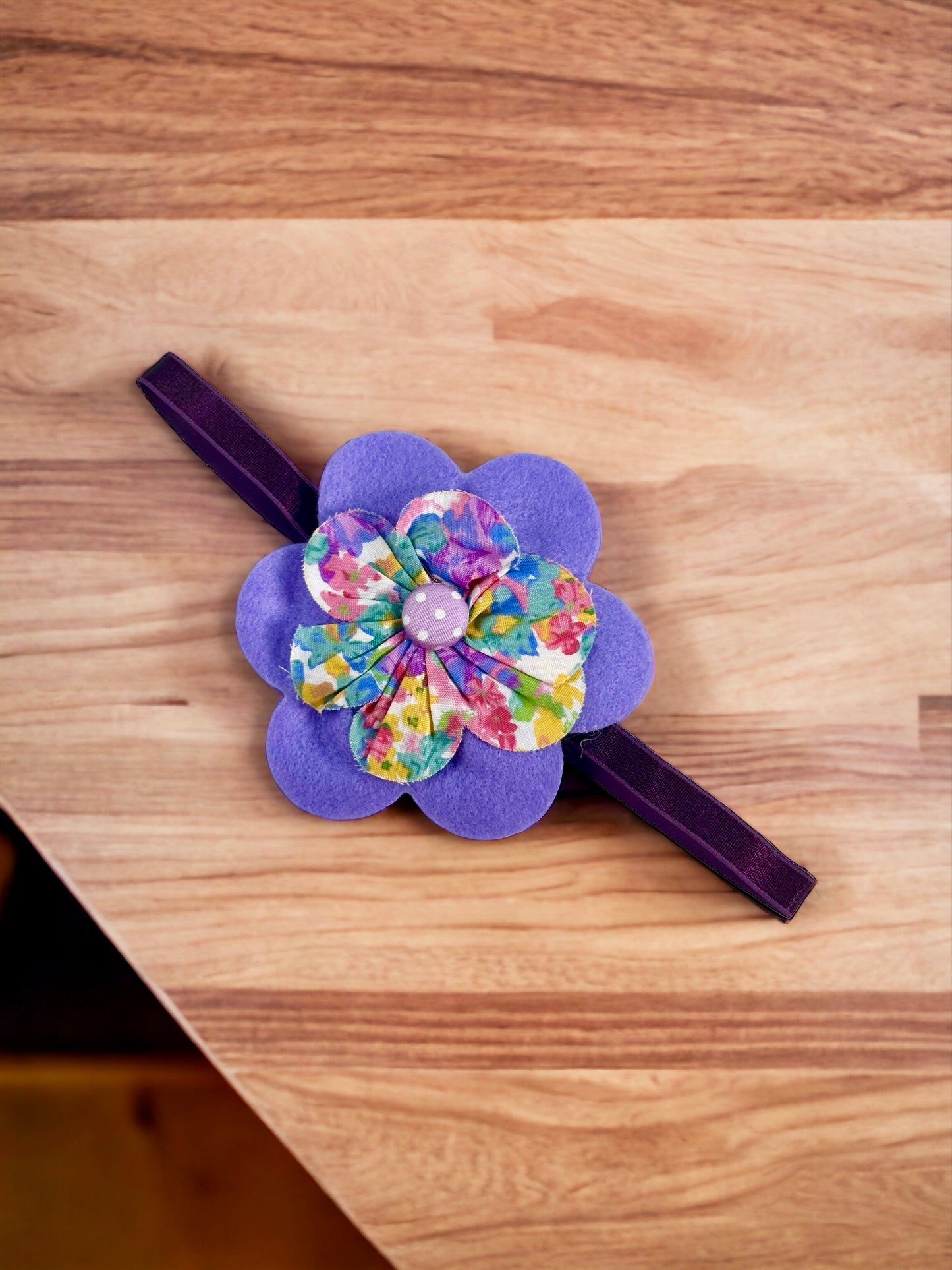 Purple Baby Daisy Baby Headband