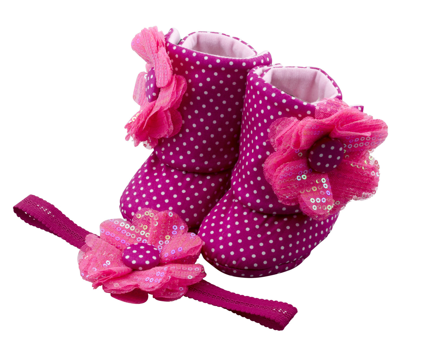 Cutie Pinky Baby Booties & Headband – Soft, Safe, and Stylish Elegance